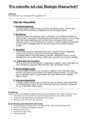 Tipps für Sek I und Sek II: Wie schreibe ich eine Biologie-Hausarbeit