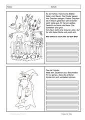 Der Herbst steht auf der Leiter