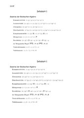 Infoblatt Gesetze der Booleschen Algebra