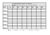 Vertretungsstundenplan für eine zweizügige Grundschule
