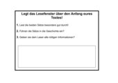 Textüberarbeitung- Lesefenster