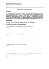 Lernen durch Versuch und Irrtum