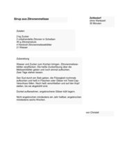 Sirup aus Zitronenmelisse