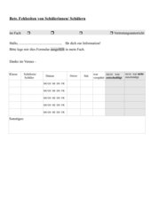 Fehlzeiten an Klassenlehrer übermitteln