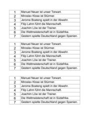 kleines Schleichdiktat 