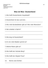 Was ist Was Deutschland Aufgaben zur DVD Film