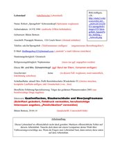 Tabellarischer Lebenslauf mit Spongebob