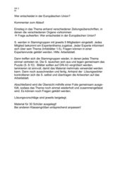 Organe und Institutionen der EU