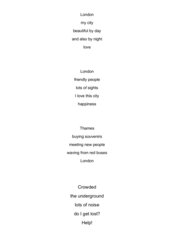 London poems: Elfchen schreiben